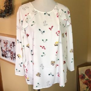 VAN HEUSEN size XXL SHOEGAL Graphic Shoes Heels Graphic Print Ruffle $64 NEW